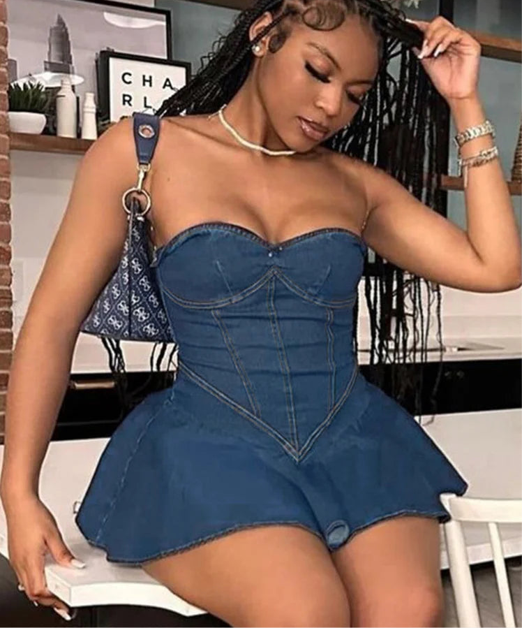 JEAN POPPY DRESS