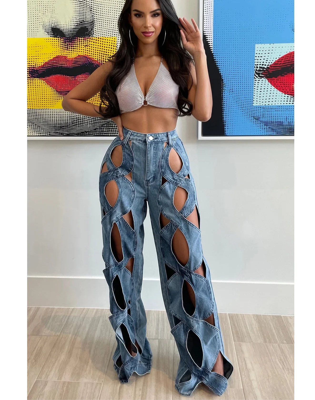 CUT OUT JEANS