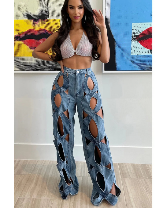 CUT OUT JEANS