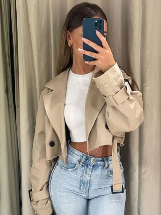 GABBY Cropped Trench