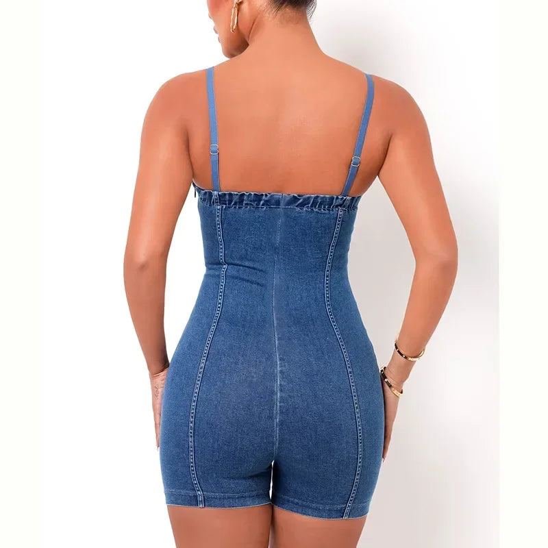 Strapless Denim Jumpsuit